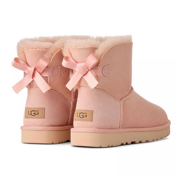 UGG Shoes - UGG Women’s Pink Mini Bailey Bow II Boots - SIZE 9 - BRAND NEW IN BOX